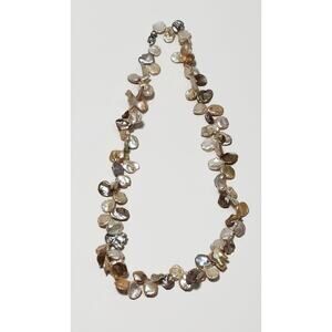 Copied - Vintage Lucas Lameth LUC Keshi Pearl Sterling Silver Necklace 24"